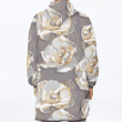 Amazing Gold Anemone Flowers On Grey Background Design Unisex Sherpa Fleece Hoodie Blanket