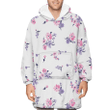 Floral Bouquet With Small Flowers And Levaes Art Design Unisex Sherpa Fleece Hoodie Blanket