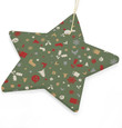 Christmas Tile Repeat Red White Yellow Gray Snowflake Ceramic Star Ornament Christmas Tree Ornaments Decorations