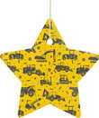 Heavy Equipment And Machinery Christmas Ceramic Star Ornament Christmas Tree Ornaments Decorations
