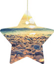 Sunset On The Beach Ceramic Star Ornament Christmas Tree Ornaments Decorations