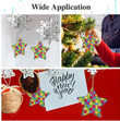 Autism Awareness Ceramic Star Ornament Christmas Tree Ornaments Decorations