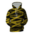 Police Line Do Not Cross Printed In Yellow And Black Hoodie 3D