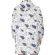 Tennessee Titans White Sketch Hibiscus Pattern White Background 3D Printed Snug Hoodie