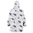 Tennessee Titans White Sketch Hibiscus Pattern White Background 3D Printed Snug Hoodie