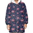 Montreal Canadiens Small Hibiscus Buds Navy Background 3D Printed Snug Hoodie