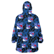 New York Rangers Black Dark Blue Hibiscus Black Background 3D Printed Snug Hoodie