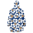 New York Knicks Modern White Hibiscus Navy Background 3D Printed Snug Hoodie
