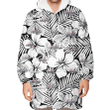 Washington Capitals White Big Hibiscus Black Background 3D Printed Snug Hoodie