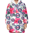 Minnesota Twins Pink Hibiscus White Orchid White Background 3D Printed Snug Hoodie