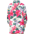 Miami Dolphins Pink Hibiscus White Orchid White Background 3D Printed Snug Hoodie