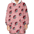 Portland Trail Blazers Tiny White Hibiscus Pattern Red Background 3D Printed Snug Hoodie