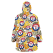 Texas Rangers Brown Yellow Hibiscus White Background 3D Printed Snug Hoodie
