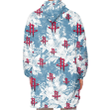 Houston Rockets White Hibiscus Orchid Light Blue Background 3D Printed Snug Hoodie
