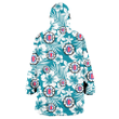 Los Angeles Clippers White Hibiscus White Porcelain Flower Light Green Background 3D Printed Snug Hoodie
