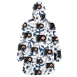 Philadelphia Flyers White Hibiscus And Leaves Blue Background 3D Printed Snug Hoodie