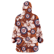 Washington Nationals Bisque Hibiscus Brown Pattern 3D Printed Snug Hoodie
