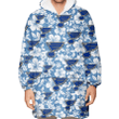 St. Louis Blues White Hibiscus Light Blue Texture Background 3D Printed Snug Hoodie