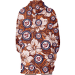 Washington Nationals Bisque Hibiscus Brown Pattern 3D Printed Snug Hoodie