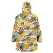 Miami Dolphins Brown Yellow Hibiscus White Background 3D Printed Snug Hoodie