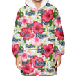 Tampa Bay Rays White Porcelain Flower Pink Hibiscus White Background 3D Printed Snug Hoodie