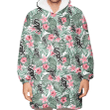 Chicago White Sox Pink Hibiscus Porcelain Flower Tropical Leaf White Background 3D Printed Snug Hoodie
