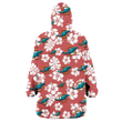Miami Dolphins White Hibiscus Indian Red Background 3D Printed Snug Hoodie