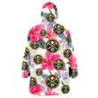 Denver Nuggets Pink Hibiscus White Orchid White Background 3D Printed Snug Hoodie