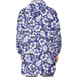 San Antonio Spurs White Hibiscus Pattern Slate Blue Background 3D Printed Snug Hoodie