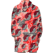 Portland Trail Blazers Red Hibiscus Gray Leaf Beige Background 3D Printed Snug Hoodie