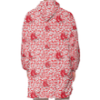Boston Red Sox Tiny White Hibiscus Pattern Red Background 3D Printed Snug Hoodie
