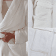 Golden State Warriors White Sketch Hibiscus Pattern White Background Fleece Bathrobe