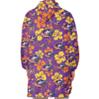 Columbus Blue Jackets Yellow And Orange Hibiscus Purple Background 3D Printed Snug Hoodie