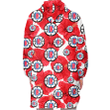 Los Angeles Clippers Big Red Hibiscus White Background 3D Printed Snug Hoodie