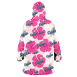 Los Angeles Dodgers Pink White Hibiscus Misty Rose Background 3D Printed Snug Hoodie