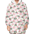 Green Bay Packers Light Pink Hibiscus White Background 3D Printed Snug Hoodie