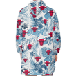 Chicago Bulls Hibiscus Balm Leaves Blue And White Background 3D Printed Snug Hoodie