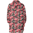 Detroit Red Wings Pink Hibiscus Orchid Brown Background 3D Printed Snug Hoodie