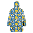 Green Bay Packers Yellow White Hibiscus Powder Blue Background 3D Printed Snug Hoodie