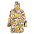 Kansas City Chiefs Brown Yellow Hibiscus White Background 3D Printed Snug Hoodie