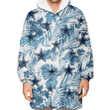 Dallas Cowboys Hibiscus Balm Leaves Blue And White Background 3D Printed Snug Hoodie