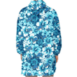 Detroit Lions White Blue Hibiscus Blue Background 3D Printed Snug Hoodie
