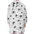 Atlanta Falcons White Sketch Hibiscus Pattern White Background 3D Printed Snug Hoodie