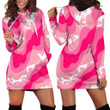 Pink Leopard Print Y2K Pattern Hoodie Dress 3D