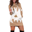 Bored Teddy Bear Art In White And Light Brown Hoodie Dress 3D