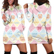 Lucky Love And Bears Pattern In Many Colors Hoodie Dress 3D