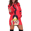 Ponytail Girl With Lemon In Red Hoodie Dress 3D