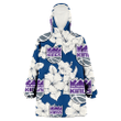 Sacramento Kings White Big Hibiscus Blue Background 3D Printed Snug Hoodie