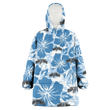San Antonio Spurs Blue Hibiscus Blue Leaves Vintage Background 3D Printed Snug Hoodie