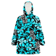 Chicago White Sox Blue Hibiscus Blue Coconut Tree Black Background 3D Printed Snug Hoodie